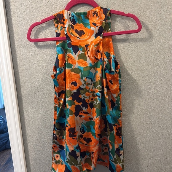 Gianni Bini Floral Ruffle Racerback Sleeveless Top size XS (RP14) - Picture 5 of 6